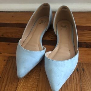 Light blue flats